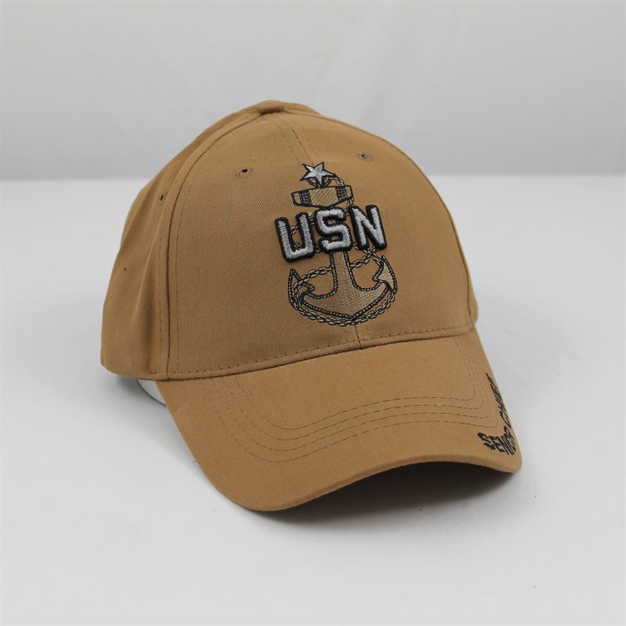 CAP-SENIOR CHIEF PETTY OFFICE W / ANCHOR (COYOTE BRN) (DX) 20 !