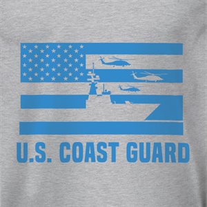 TRA-US COAST GUARD FLAG WITH HELICOPTERS AND SHIP