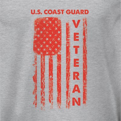 TRA- COAST GUARD VETERAN FLAG RED