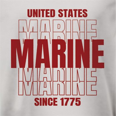 TRA-THE MARINES EST 1775 RED @