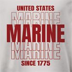 TRA-THE MARINES EST 1775 RED @