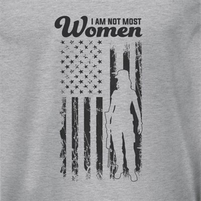 TRA-I AM NOT MOST WOMEN FLAG BLK