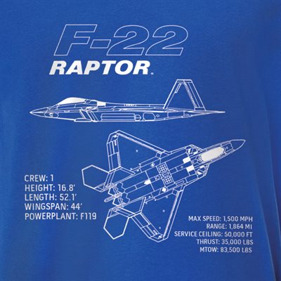 TRA-F-22 RAPTOR BLUE PRINT