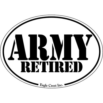 MAGNET-ARMY RETIRED (LETTERS ONLY) 