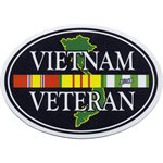 MAGNET-VIETNAM VET W / RIBBONS & LAND (OVAL)