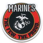 DEC-MARINES CIRCLE WITH LOGO MINI DECAL @