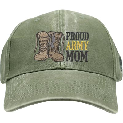 EMB - PROUD ARMY MOM W / BOOTS 