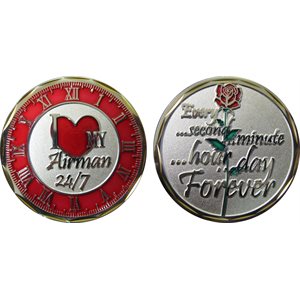 COIN-I LOVE MY AIRMAN 24 / 7 ROSE W / CLOCK(DX18)@