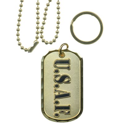 DOG TAG-USAF# (GLD)(DX18)