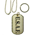 DOG TAG-USAF# (GLD)(DX18)