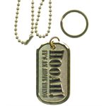 DOG TAG-HOOAH ITS AN ARMY THING (GLD)(DX14)