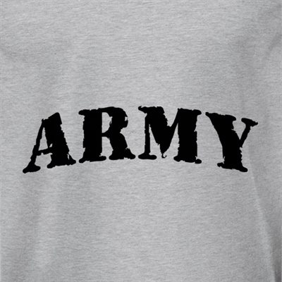 T / ARMY (BLK RUBBER STAMP) @