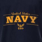 T / US NAVY W / LOGO ON BOTTOM (GLD) 