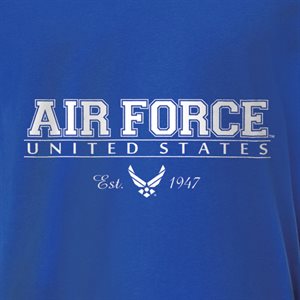 T / US AIR FORCE W / LOGO & DATE (WHT) 