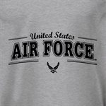 T / US AIR FORCE W / LOGO ON BOTTOM (BLACK)