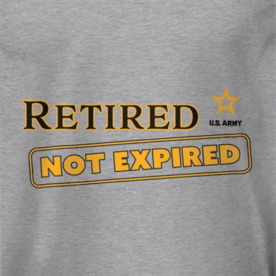 T / RETIRED NOT EXPIRED ARMY (BLK) 