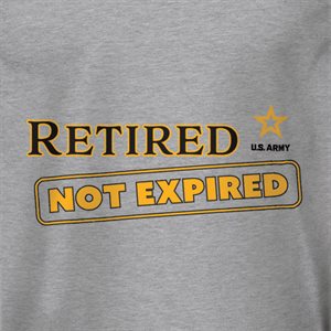 T / RETIRED NOT EXPIRED ARMY (BLK) 