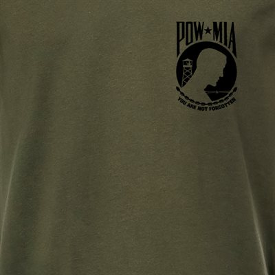 T / POW MIA LEFT CHEST (BLK PRNT)