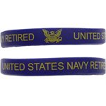 WRSTBND-NAVY RETIRED (GOLD LTRS ON BLUE)[DX19]