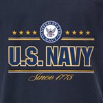 T / US NAVY COLLEGIATE LOGO (STRAIGHT)