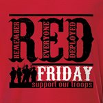 T / RED FRIDAY SUPPORT OUR TROOPS W / SOLDIERS (BLACK PRINT)