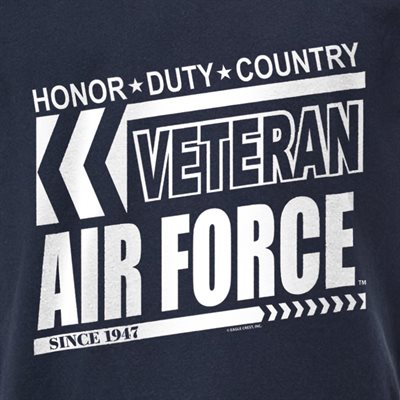 T / HONOR DUTY COUNTRY VETERAN AIR FORCE (WHT PRNT) 