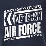 T / HONOR DUTY COUNTRY VETERAN AIR FORCE (WHT PRNT) 