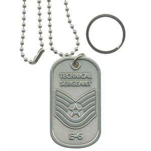 DOG TAG-AIR FORCE E-6 TECHNICAL SERGEANT(DX14)