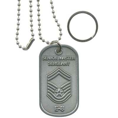 DOG TAG-AIR FORCE E-8 SENIOR MST. SGT.(DX14)@