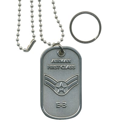 DOG TAG-AIR FORCE E-3 AIRMAN FIRST CLASS(DX14)