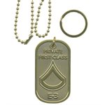 DOG TAG-ARMY E-3 PRIVATE FIRST CLASS(DX14)