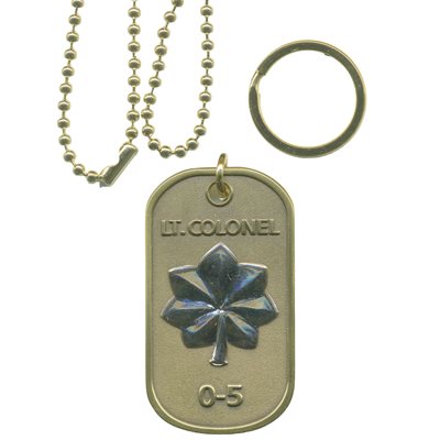 DOG TAG-ARMY O-5 LT. COLONEL(DX14)