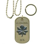 DOG TAG-ARMY O-5 LT. COLONEL(DX14)