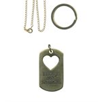 DOG TAG-I LOVE MY SAILOR C / O HEART LADIES (DX18)@