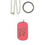 DOG TAG-LADIES ARMY MOM SCRIPT(PNK & GLD)[DX18]@