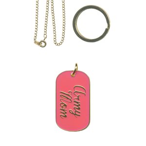 DOG TAG-LADIES ARMY MOM SCRIPT(PNK & GLD)[DX18]@