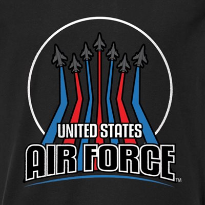 TRANS- AIR FORCE RED AND BLUE FIGHTER JETS