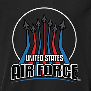 TRANS- AIR FORCE RED AND BLUE FIGHTER JETS