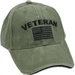 CAP-VETERAN W / AMERICAN FLAG (ODGN)