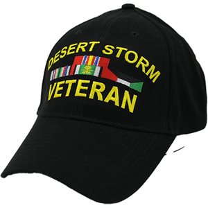 CAP-DESERT STORM VETERAN(BLK) 