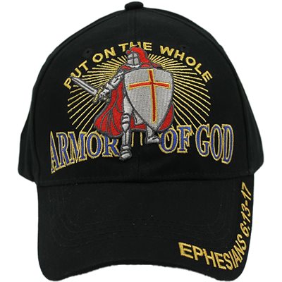 CAP-ARMOR OF GOD W / KNIGHT (C)(BLK) 