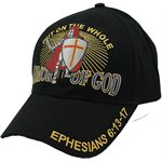 CAP-ARMOR OF GOD W / KNIGHT (C)(BLK) 