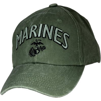 CAP-MARINES W / LOGO 3-D TEXT OD 