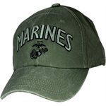 CAP-MARINES W / LOGO 3-D TEXT OD 