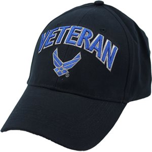 CAP-VETERAN W / AIR FORCE LOGO 3-D DKN 