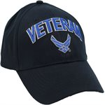 CAP-VETERAN W / AIR FORCE LOGO 3-D DKN 