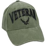 CAP-VETERAN W / AIR FORCE LOGO 3-D (OD) 