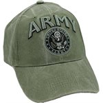 CAP-ARMY W / EMBLEM 3D TEXT OD