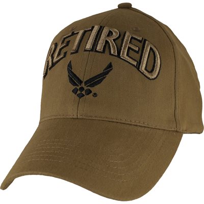 CAP-RETIRED W / AF WINGS LOGO (COYOTE BRN) 