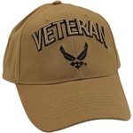 CAP-VETERAN W / AF WINGS LOGO (COYOTE BRN]